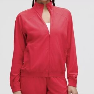 Lululemon Adapted State Perforated Track Jacket NWT Size 14 Red Glow